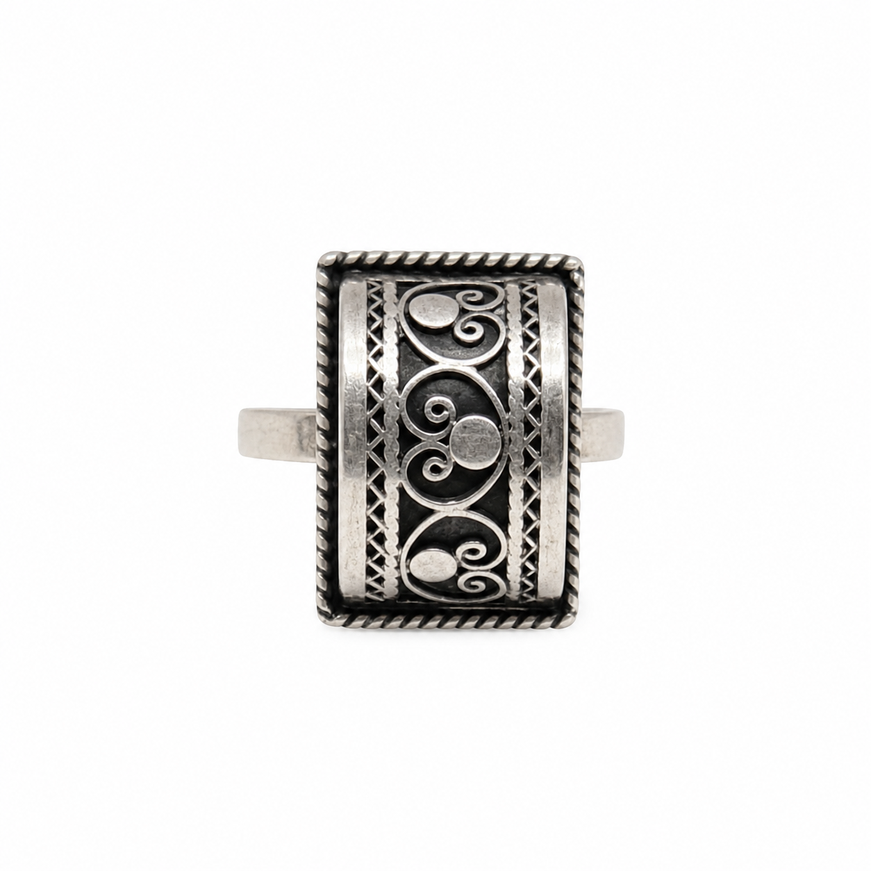 Handmade Berber Sterling Silver Ring: Kabyle Tuareg Boho Jewelry