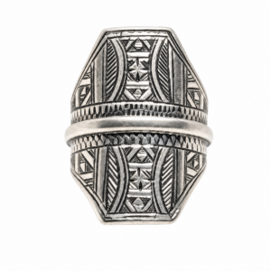 Handmade Berber Sterling Silver Ring: Kabyle Tuareg Tribal Jewelry, US Size 8
