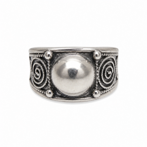 Handmade Berber Sterling Silver Ring: Tribal Band, Size 9
