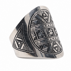 Handmade Berber Sterling Silver Ring: Tribal Ethnic Boho Jewelry Size 10 US