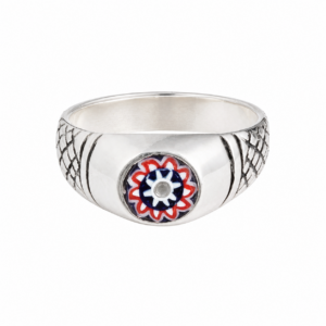 Handmade Berber Sterling Silver Ring: Tribal Rosetta Bead