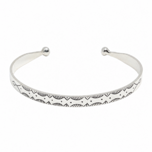 Handmade Berber Tribal Cuff: Adjustable Silver Bracelet