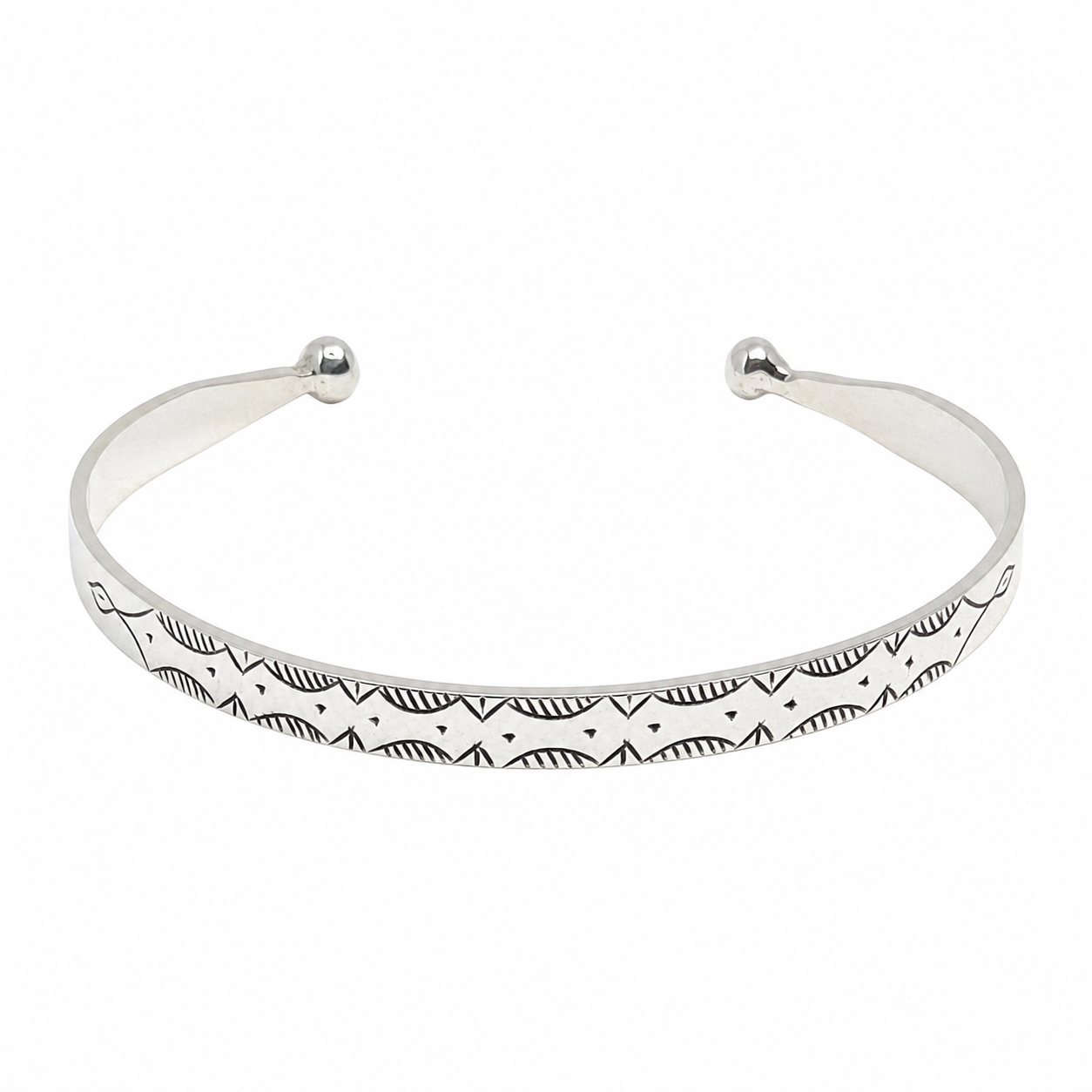 Handmade Berber Tribal Cuff: Adjustable Silver Bracelet
