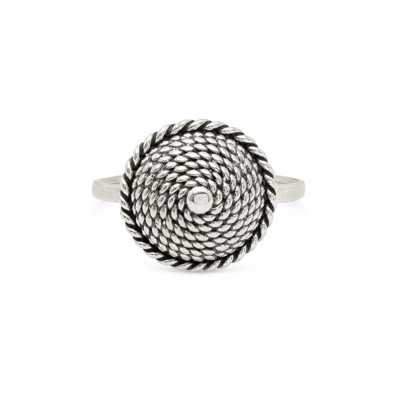 Handmade Berber Tribal Ring: Plated Silver Boho Jewelry