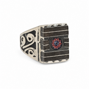 Handmade Berber Tuareg Ring: Metal Silver Plated Ethnic Tribal Jewelry