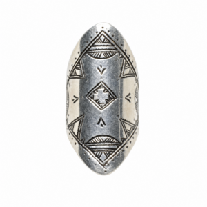 Handmade Engraved Sterling Silver Berber Ring: Tribal Jewelry, Size 8 US