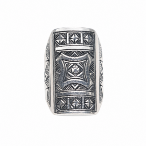 Handmade Engraved Sterling Silver Berber Ring: Tribal Jewelry, US Size 8