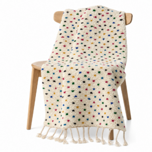 Handmade Polka Dot Rug – Colorful Confetti Beni Ourain Rug – Shaggy Wool Carpet – Boho Nursery Area Rug – Funky Berber – Custom Size