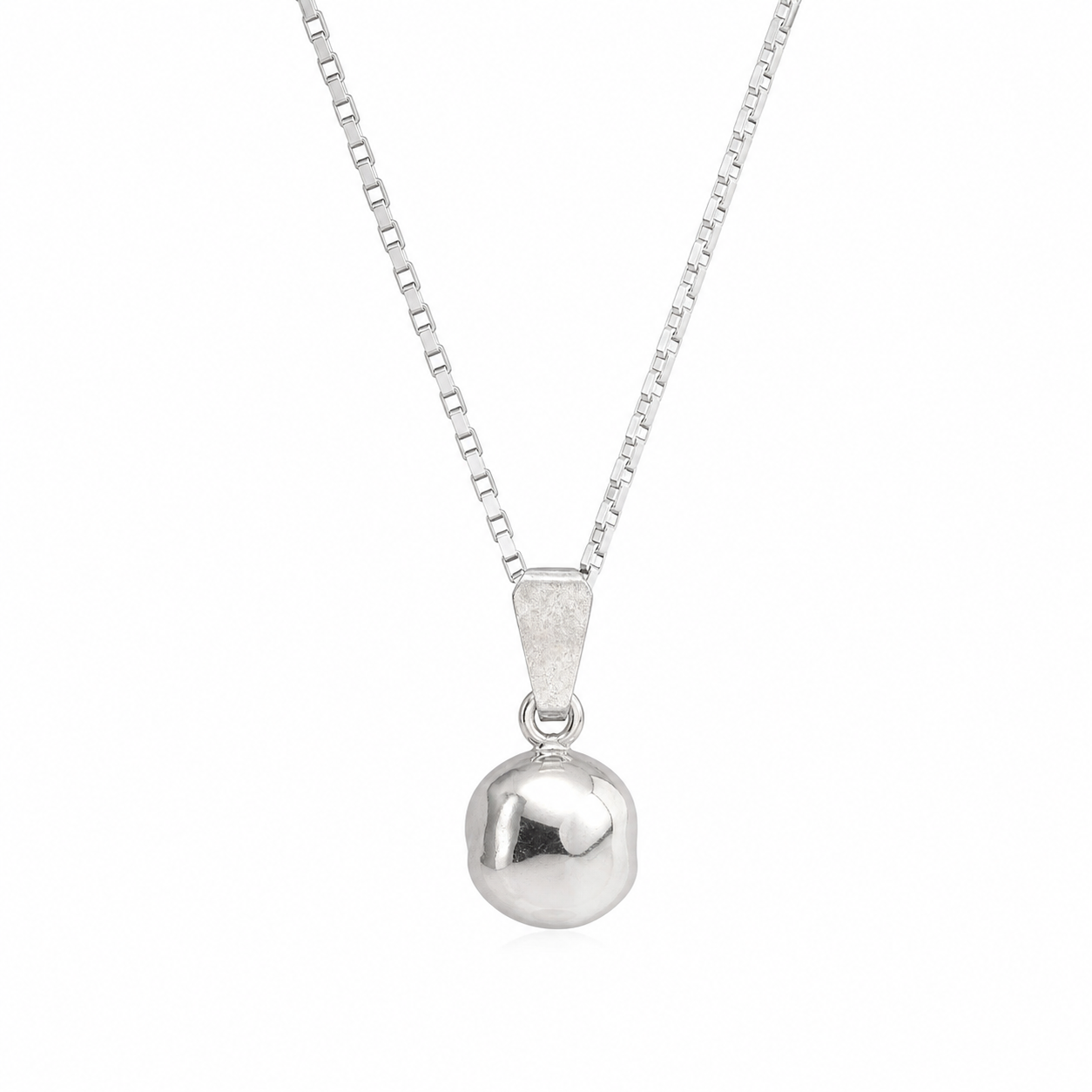 Handmade Sterling Silver Ball Necklace: Berber Tribal Jewelry