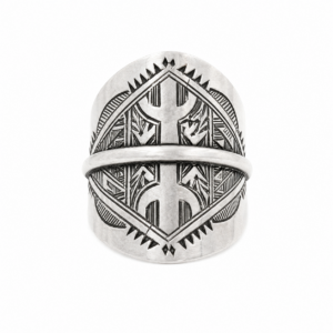 Handmade Sterling Silver Berber Amazigh Yaz Ring: Tribal Tuareg Jewelry, Size 56 EU