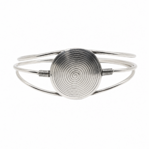 Handmade Sterling Silver Berber Bracelet: Engraved Bangle