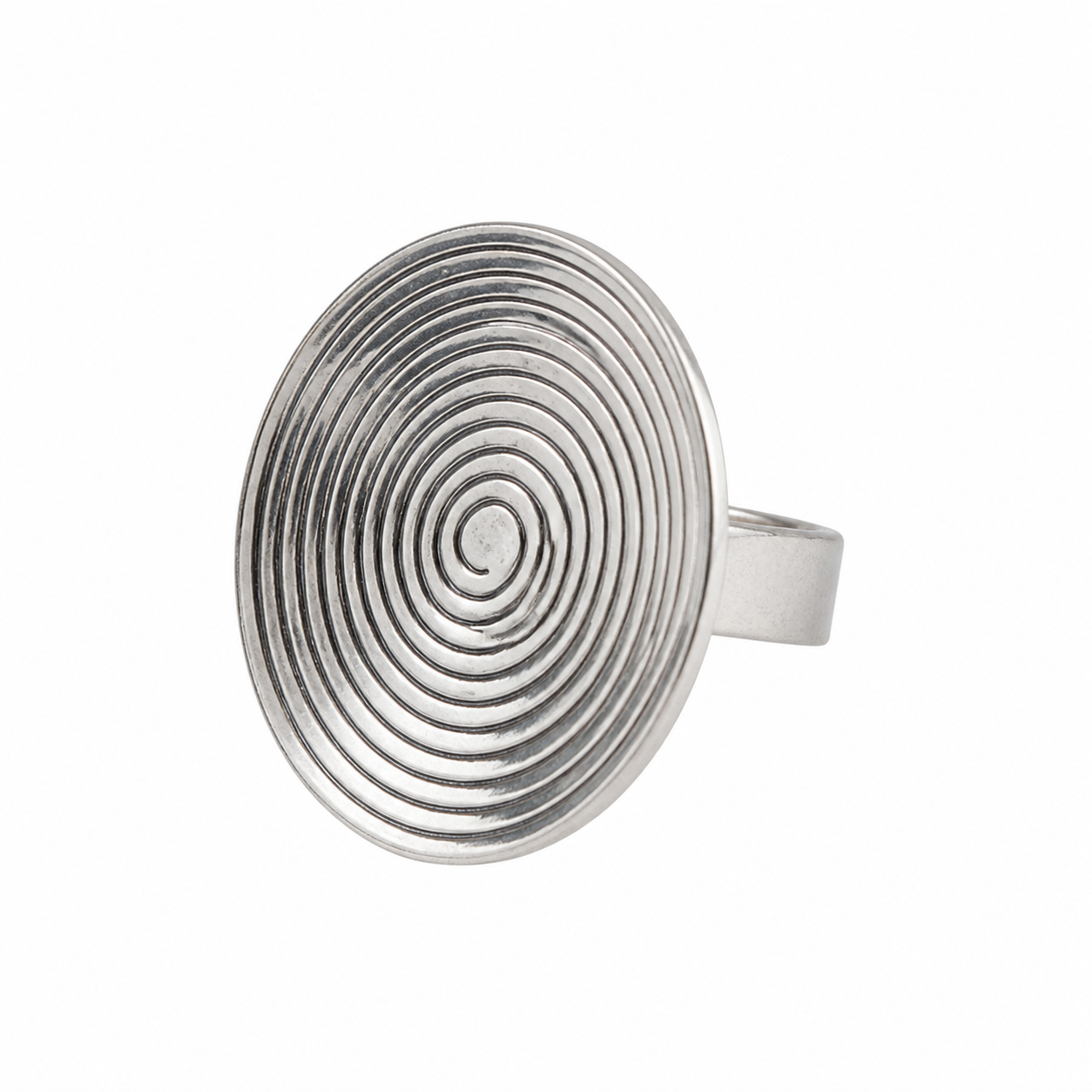Handmade Sterling Silver Berber Ring: Engraved Tribal Jewelry, Size 7