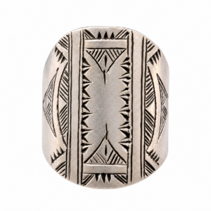 Handmade Sterling Silver Berber Ring: Ethnic Tribal Jewelry, Size 8