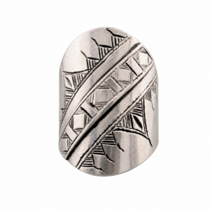 Handmade Sterling Silver Berber Ring: Ethnic Tribal Jewelry, Size 8.5