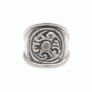 Handmade Sterling Silver Berber Ring: Filigree Engraved Tribal Statement Jewelry