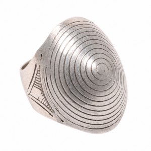 Handmade Sterling Silver Berber Ring: Spiral Engraved Tribal Jewellery, Size 8