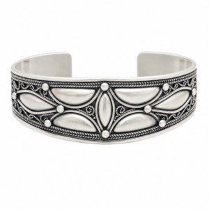 Handmade Sterling Silver Cuff: Berber Tribal Bangle
