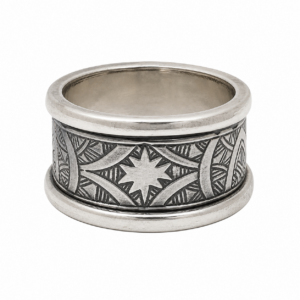 Handmade Sterling Silver Tuareg Ring: Berber Ethnic Tribal African Jewelry Size 7