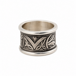 Handmade Sterling Silver Tuareg Ring: Berber Ethnic Tribal African Jewelry Size 8
