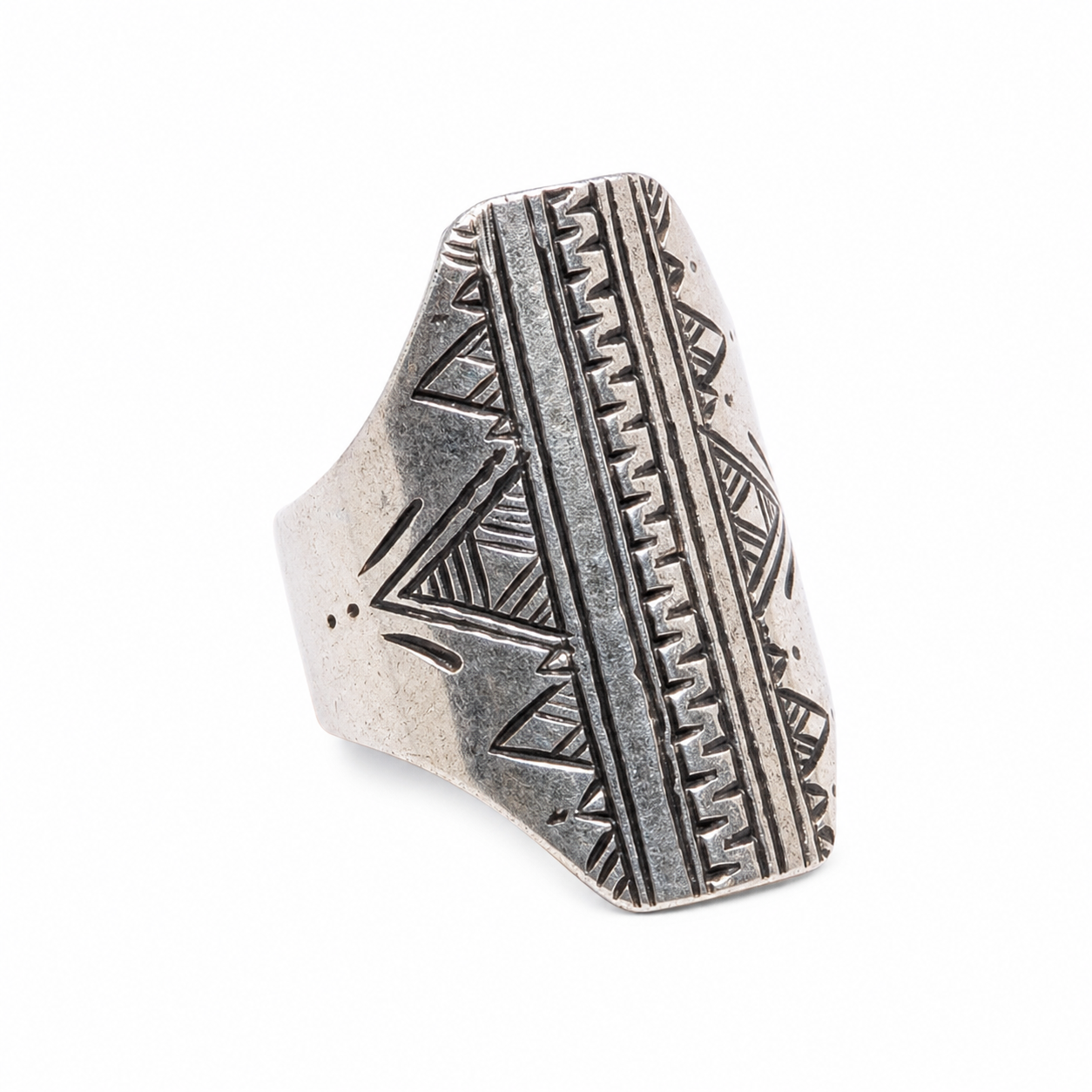 Handmade Sterling Silver Tuareg Ring: Berber Jewelry, Size 9