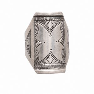 Handmade Sterling Silver Tuareg Ring: Berber Tribal Jewelry, Size 9