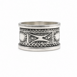 Handmade Sterling Silver Tuareg Ring: Berber Tribal Jewelry, Size 9 US