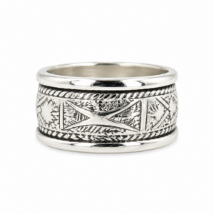 Handmade Sterling Silver Tuareg Ring Berber Tribal Jewelry Size 9 US