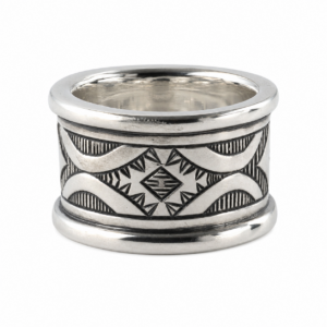 Handmade Sterling Silver Tuareg Ring: Berber Yaz Z Tribal Jewelry, Size 56 EU