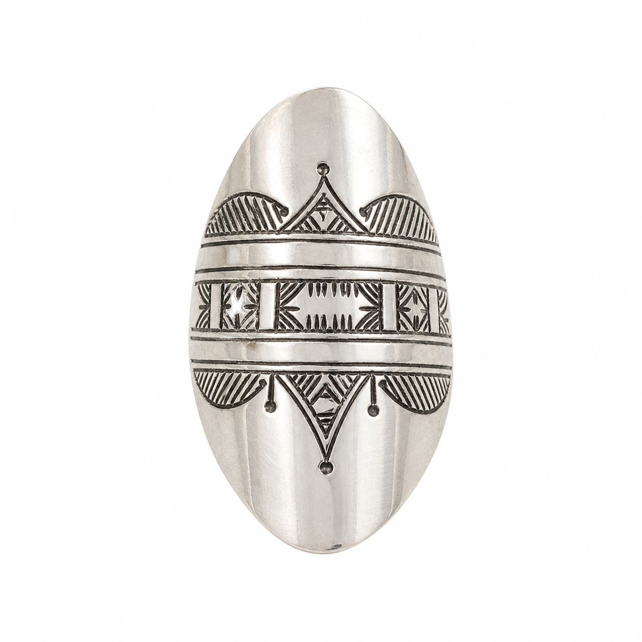 Handmade Tuareg Berber Sterling Silver Ring: Tribal Jewelry, US Size 8