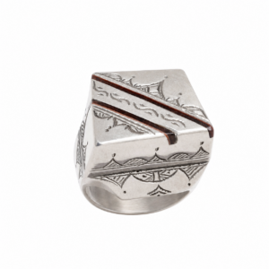 Handmade Tuareg Sterling Silver Ring: Berber Tribal Jewelry, Size US 8, 57 EU