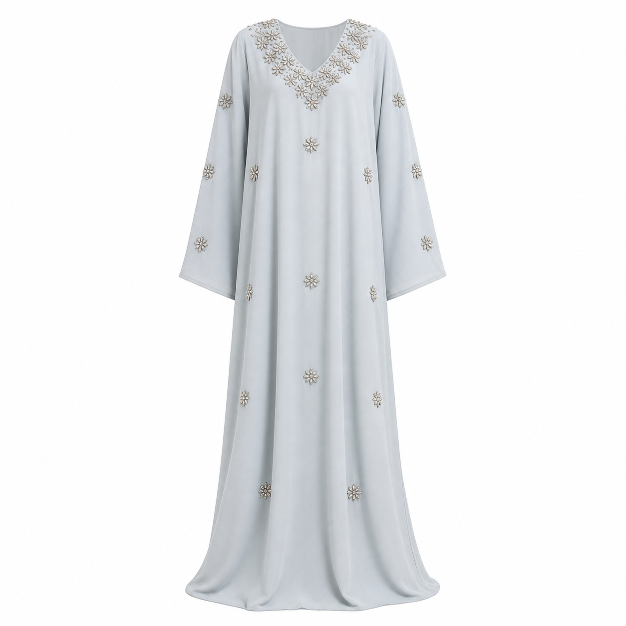 Jalabia Djellaba - Silver Blue Crystal Occasion Style