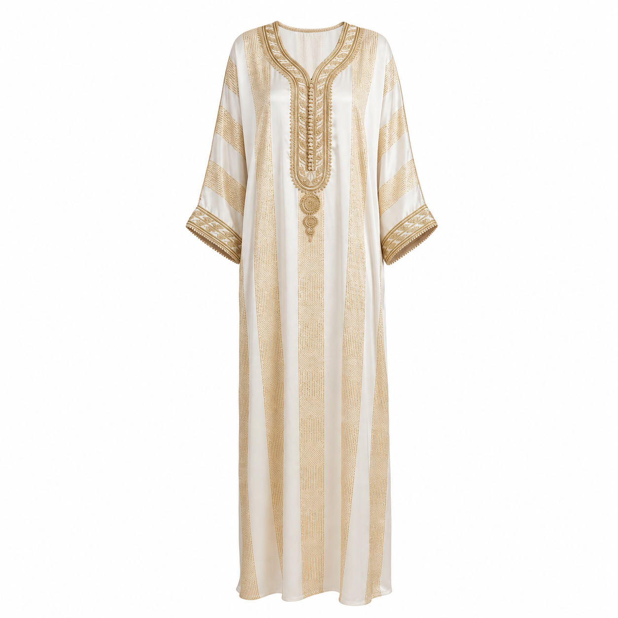 Jawhara Djellaba - Amazigh Beige Occasion Wear