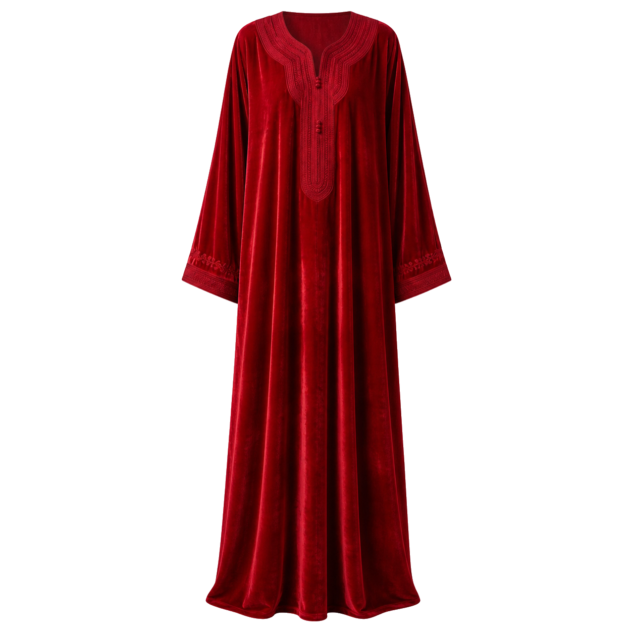 Kaftan - Red Velvet Amazigh Occasion Wear