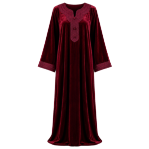 Kaftan – Simple Modern Burgundy Velvet Elegance