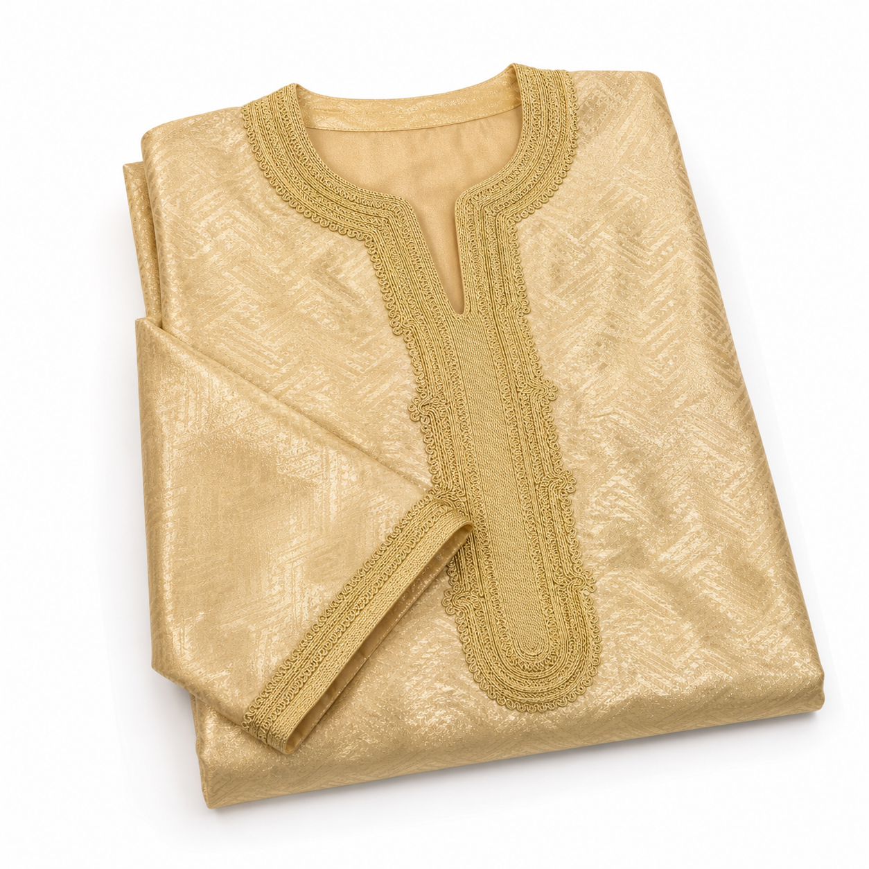 Kamkha Kaftan - Golden Iridescent Ceremony Style