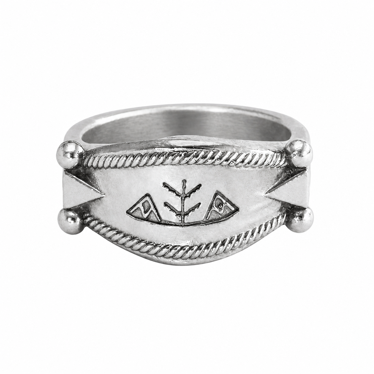 L'Olivier Ring - Amazigh Geometric Jewelry