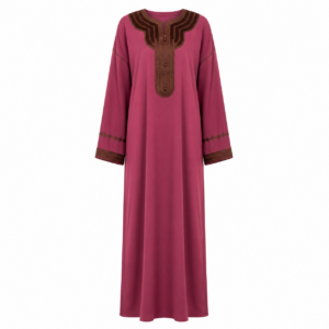 mortadelle Kaftan – Bordeaux Sfifa Marron Ceremony Style