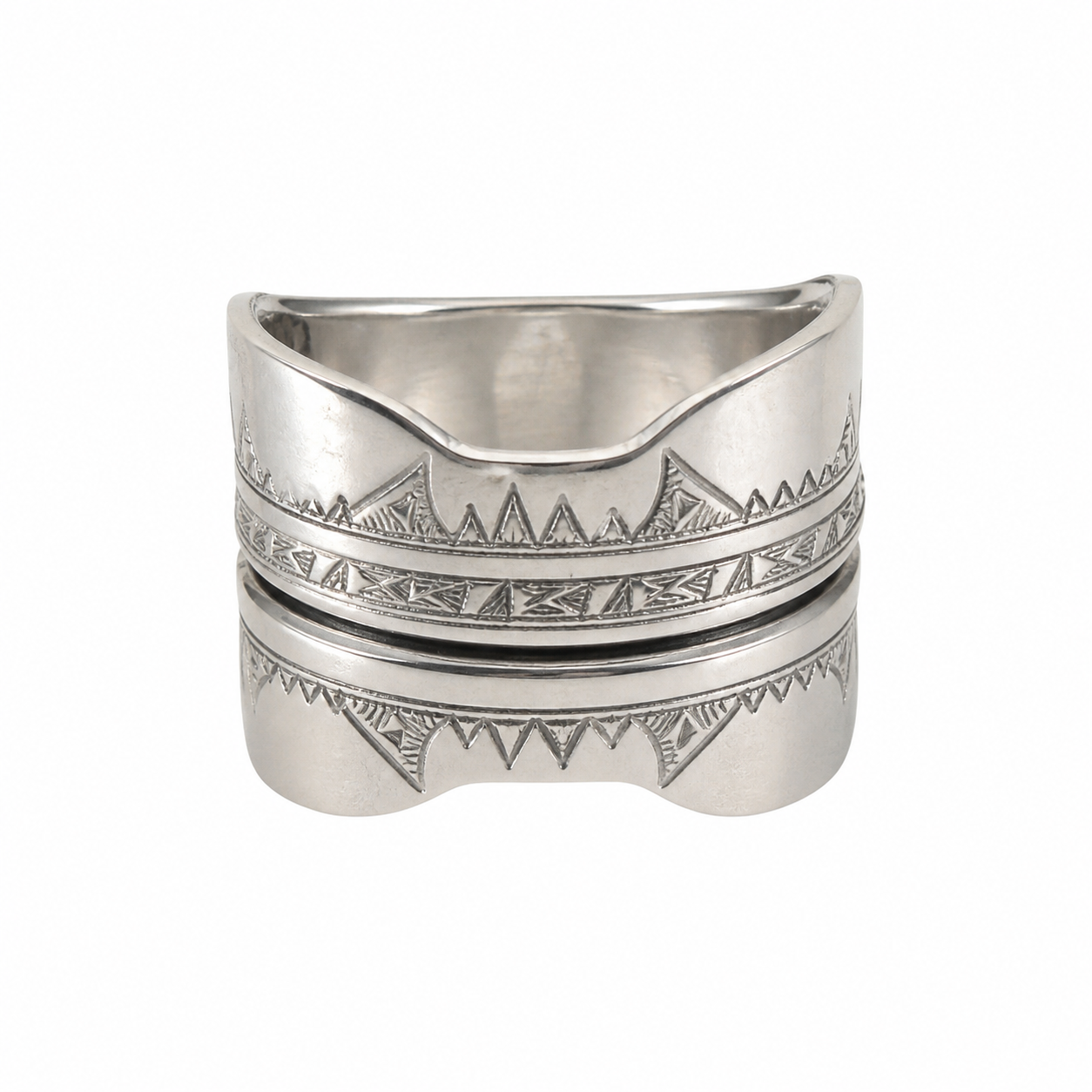 Niger Mali Handmade Touareg Sterling Silver Ring: Berber Tribal Boho, Size 10
