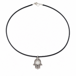 Plated Silver Hamsa Hand Necklace: Berber Protection Jewelry