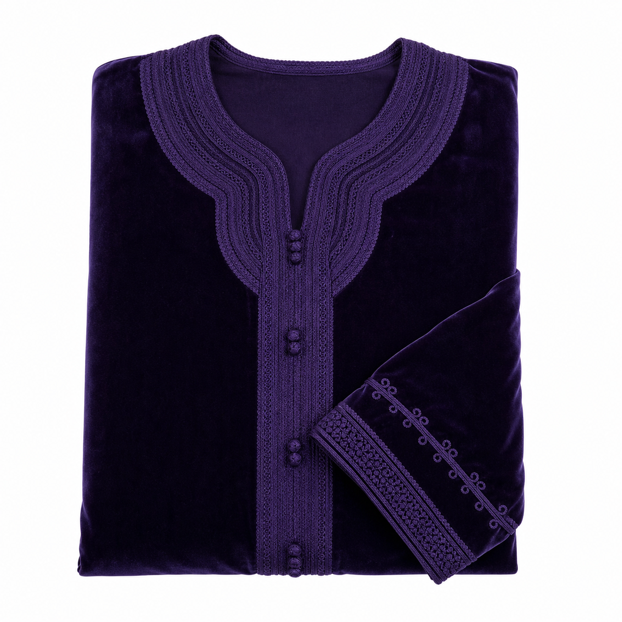Plum Kaftan - Velvet Occasion Wear