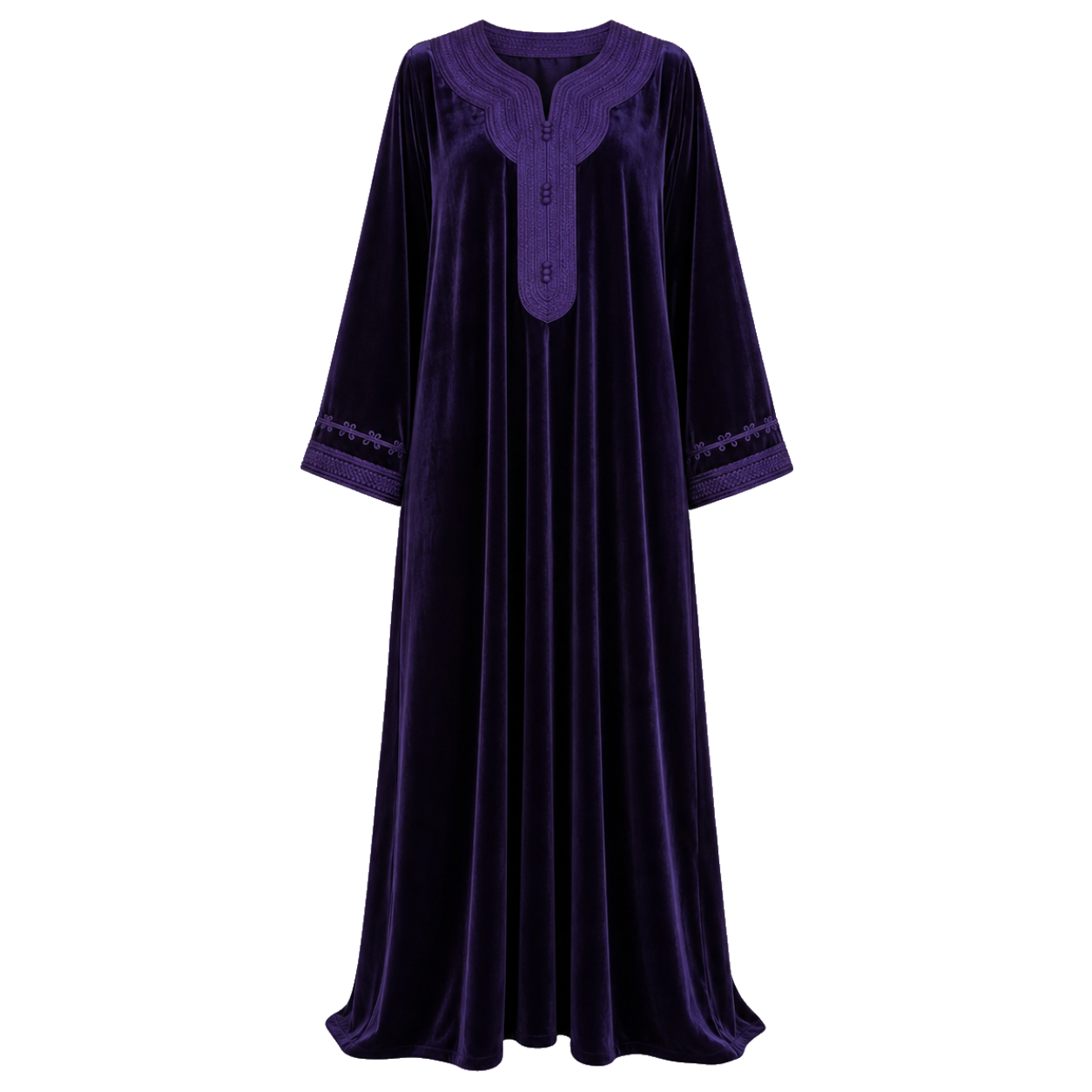 Plum Velvet Kaftan - Amazigh Occasion Wear