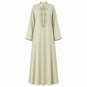 Saudi Gold Embroidery Elegance Dress – Amazigh Occasion Wear Style