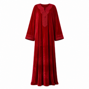 Silky Kaftan – Velvet Red Occasion Wear