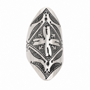 Sterling Silver Amazigh Ring: Berber Tribal Boho Ethnic Jewelry (Size 56 FR / 7.5 US)