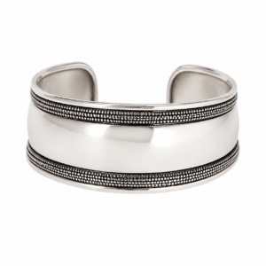 Sterling Silver Berber Cuff Bracelet: Boho Tribal Jewelry