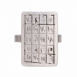 Talismanic Berber Tuareg Silver Ring: Magic Square Jewelry