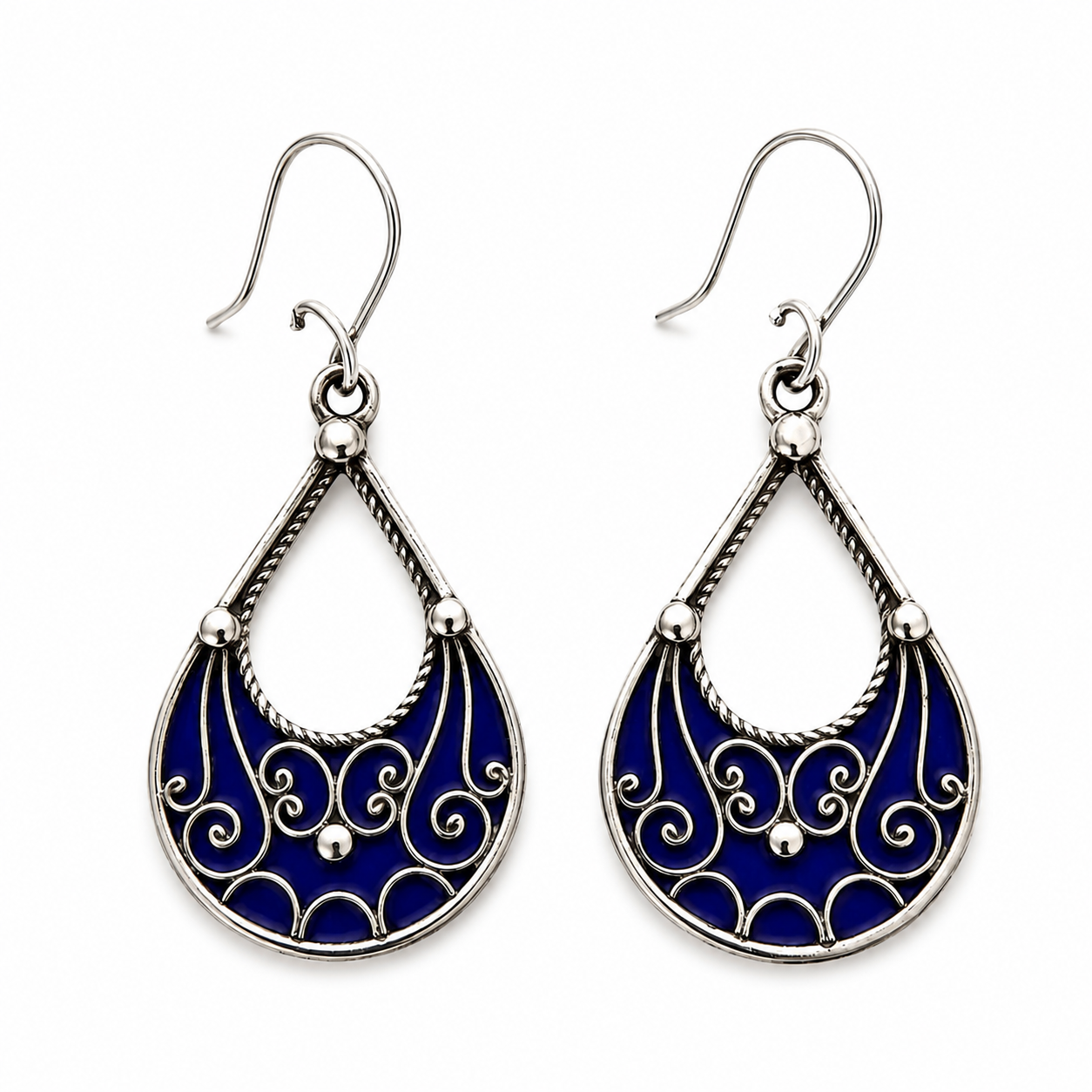 Tiziri Earrings - Amazigh Silver Heritage Jewelry