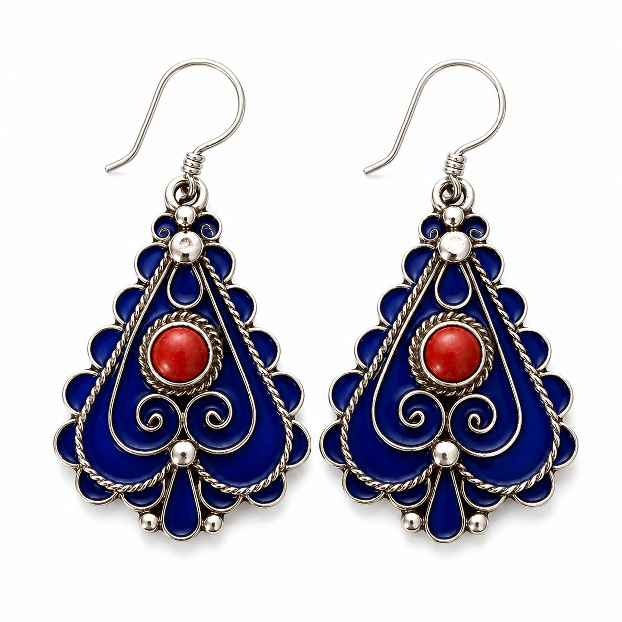 traditionally Earrings - Amazigh Silver Heritage Jewelry