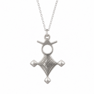 Tuareg Cross Pendant: Sterling Silver African Croix du Sud Necklace
