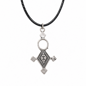Tuareg Cross Pendant: Yaz Berber Sterling Silver African Tribal Desert Sahara Tribe Pendant Necklace